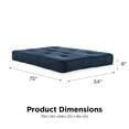 DHP 8 Inch Independently Encased Coil Futon Mattress, Blue Microfiber