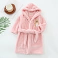 thumbnail image 2 of KPOPLK Kid's Robe Girls Bathrobe Teen Girls Hooded Pajamas Toddler Robes Dressing Gown for 2-13Yeas(4-5 Years,Pink), 2 of 6