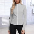 thumbnail image 2 of Long Sleeve UV Protection Shirts Women Full Zip Stand Collar Jacket UPF 50+ Lightweight Breathable Athletic Top for Outdoor Sports, 2 of 7