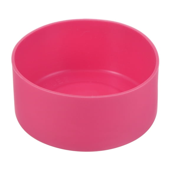 Uxcell 90mm ID Anti-slip Bottom Sleeve Cover Water Bottle Boot Rose Red
