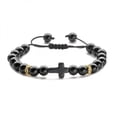 thumbnail image 4 of LINXIQIN Mens and Women Bracelet Bracelet for Men Onyx Tigers Eye Beaded Bracelet Religious Christian Bracelet Anniversary Gifts for Men Dad Husband Mens Jewelry, 4 of 9