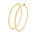thumbnail image 3 of SuperJeweler 50MM Classic Hoop Earrings in 14 Karat Yellow Gold Over Sterling Silver for Women, 3 of 6