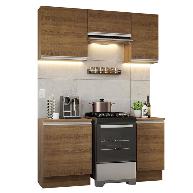 Cocina Integral MADESA Glamy 160cm Marrón