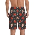thumbnail image 5 of Cauagu coffee mug cup Print Pajama Bottoms for Men Sleep Pajama Shorts Elastic Waistband Sleep Pajama Short Men's PJ Shorts -Large, 5 of 6