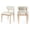 Cream, variant on Meridian Furniture Riccio Brown Performance Fabric Dining Side Chair (Set of 2)