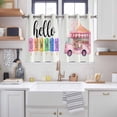 thumbnail image 2 of Hello Summer Kitchen Curtains Short 54 Inch Length, Pink Ice Cream Truck Watercolor Grommet Top Bedroom Living Room Curtains, Light Filtering Cafe Curtain Drapes 2 Panels Set 84''x54'', 2 of 9