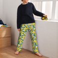 thumbnail image 5 of Wukai Lemon1 Print Teenagers' Pajama Pant Sleep Pajama Lounge Pant PJ Bottoms with Pockets and Button Fly(Available in Big & Tall)-Medium, 5 of 6