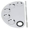 thumbnail image 1 of Palette de Mélange de Maquillage, Poignée Texturée en Acier Inoxydable Double Tête pour les Amateurs de Beauté, 1 of 7