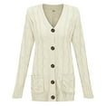 thumbnail image 5 of Cardigan Chandail d'Hiver pour Femmes Manches Longues Ouvert Manteau Tricoté avec Poche, 5 of 5