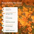 thumbnail image 5 of California Poppy Flower Seeds, 20,000 Native Wildflower Seeds, California State Flower - Created By Nature, 5 of 6