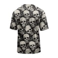 thumbnail image 6 of Kopltyrfg Halloween Shirts Mens Halloween Pumpkins Novelty Funny Scary Graphic Tee Costume Crew Neck Short Sleeve Shirts White XL, 6 of 7