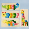 thumbnail image 1 of Rompecabezas digital de dibujos animados de animales de gran tamaño, rompecabezas de madera con mecanismo de encaje para iluminación cognitiva infantil, 1 of 5