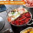 thumbnail image 2 of LP Living Plus Dual Sided Stainless Steel Shabu Shabu Hot Pot with Glass Lid, 30cm, 2 of 4