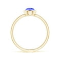 thumbnail image 2 of Angara Natural 0.45 Ct. Tanzanite with Diamond Side Stone Ring in 14K Yellow Gold for Women (Ring Size: 3.5), 2 of 10