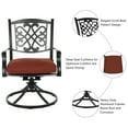 thumbnail image 2 of Patio Swivel Aluminum Chairs Set of 2, Outdoor Furniture Gentle Rocker Chair with Deep Seat Cushions for Bistro, Backyard, Garden, Dining Room, Balcony, 2 of 6