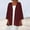 Burgundy01, variant on Open Front Cardigans for Women 2024 Retro Print 3/4 Sleeve Cardigans Lightweight Blouse Tops Coat Casual Duster Jackets Hot Pink