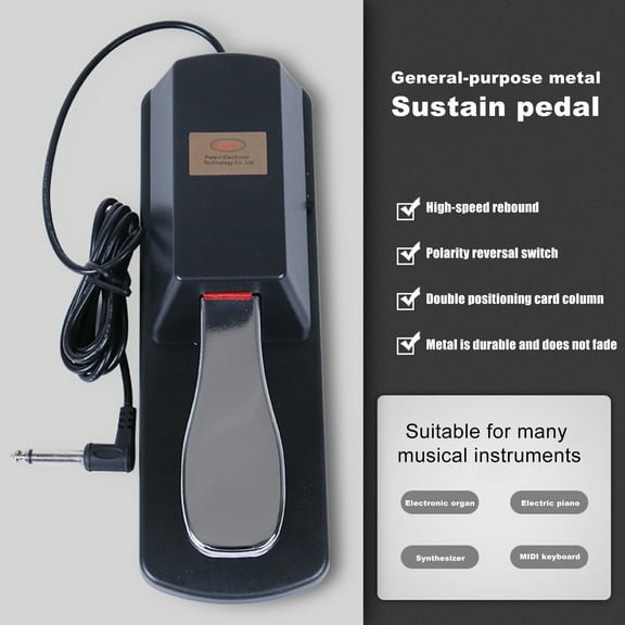 Cheers.US Electric piano sustain pedal electronic piano MIDI keyboard synthesizer general piano Metal Pedal musical instrument accessories