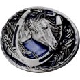 thumbnail image 2 of Moranse Religion Cross Cowboy Kneeling Prayer And Horse Design Belt Buckles, 2 of 5