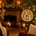 thumbnail image 3 of Christmas Nativity Scene Acrylic Flat Ornament 3.1 in Religious Holy Family Hanging Tree Decor Design B, 3 of 6