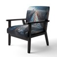 thumbnail image 3 of Designart "Trail Amidst the Field II" Blue Farmhouse / Country Upholstered Accent Chair - Traditional Arm Chair For Living Room, 3 of 5
