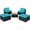 Turquoise, variant on Costway 5PCS Patio Rattan Wicker Furniture Set Armless Sofa Ottoman Cushioned Turquoise