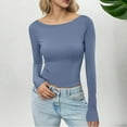 thumbnail image 2 of Weiqiqre Womens Tops Long Sleeve Off The Shoulder Tops Going Out Cute Basic Y2K Fall Fashion 2025 Outfits Clothes, 2 of 4