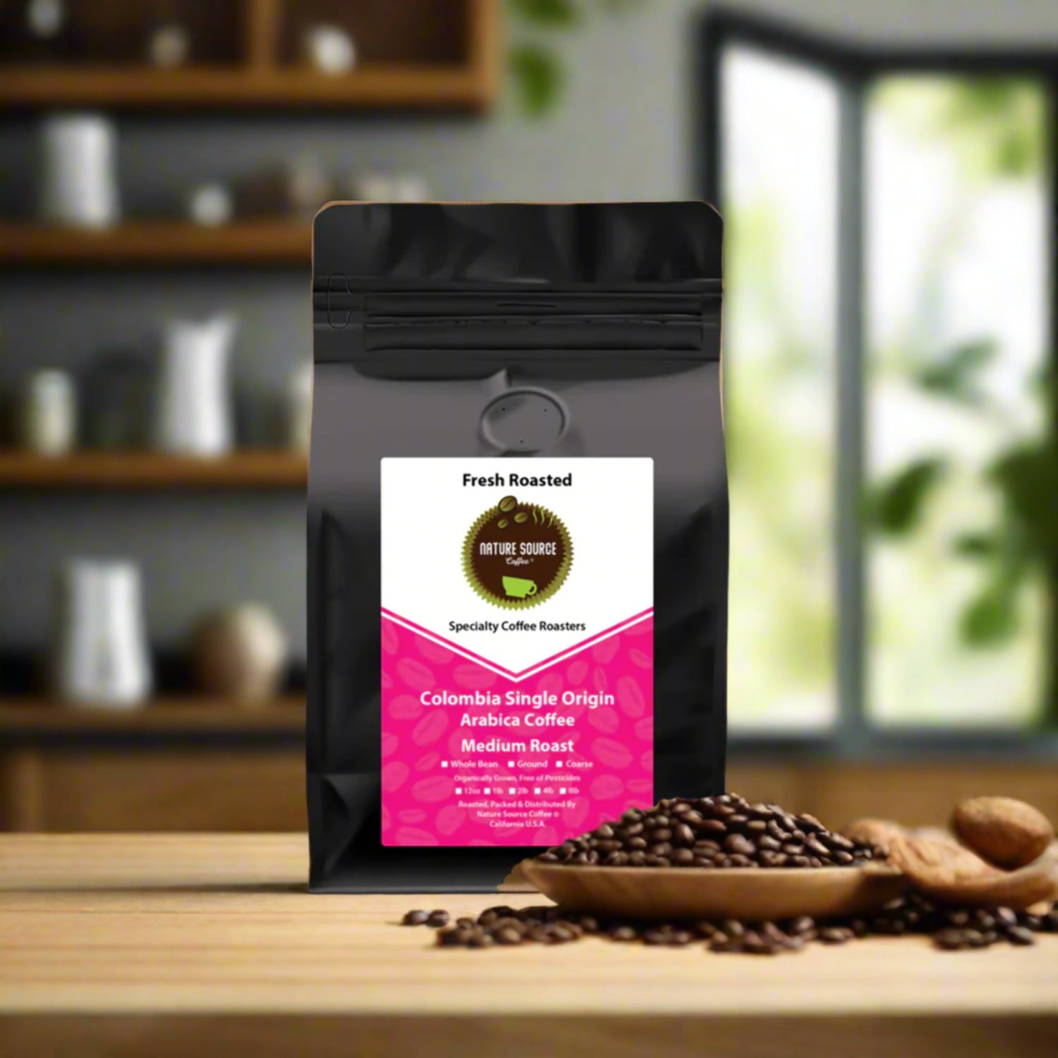 Colombia Single Origin Coffee | Organic | Medium Roast | Fresh Roasted | 12oz Whole Bean 1-Pack