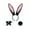 Black, variant on Long Ears Rabbit Easter Costume Set Bunny Ears Headband Tail with Face Art Kit Halloween Cosplay Assesories for Girls