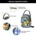 thumbnail image 4 of FORMRS Crossbody Bag for Women Quilted Travel Shoulder Cell Phone Purse with Chain Strap Handbag, Green Lemon Plaid, 4 of 7