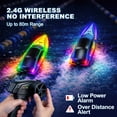 thumbnail image 4 of 2 Pack RC Boats with 7-Mode Colorful LED Lights, 10" Remote Control Boats, 15KM/H High Speed, 2.4GHz Remote, 3 Speed Modes, 4 Batteries, Pool & Lake Racing Gifts for Kids & Adults, 4 of 8