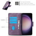 thumbnail image 4 of for Samsung Galaxy S23 Wallet case with RFID Blocking Credit Card Holder,Flip PU Leather Emboss Butterfly Flower Shockproof Protective Cover Women Men for Samsung Galaxy S23 Phone case,Purple, 4 of 7