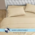 thumbnail image 5 of 4-Piece Cotton Flannel Sheet Set, Deep Pocket Fitted, Twin, Linen, 5 of 5