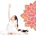 thumbnail image 2 of Cinturón de tensión de yoga de 12 segmentos - rojo rosa + gris oscuro MFZFUKR CPB-DE-HJJ-46-2, 2 of 5
