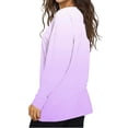 thumbnail image 3 of ZUKMRJPC Women's V Neck Long Sleeve T Shirts Fashion Gradient Color Casual Lightweight Tunic Tops Slim Fit Soft Comfy Basic Tees, 3 of 6