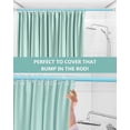 thumbnail image 6 of Skywin Shower Rod Cover - 2 Pack Sky Blue Protective Shower Rod Covers Plastic Existing Curtain Rod - Easy to Install Shower Curtain Rod Cover Makes Curtains Easily Glide, 59 inches (Sky Blue 2-Pack), 6 of 9