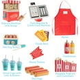 thumbnail image 2 of Movie Theatre Snack Bar Wooden Playset - Pretend Concession Stand Fun- Full Set Includes Popcorn Machine, Hot Dogs, Candy Bars, Sodas, Cash Register, Credit Card & More- Kids Play Food Activity Center, 2 of 5
