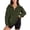 Army Green, variant on Women Sweatshirts Oversize Fuzzy Half Zipper Long Sleeve Warm Trendy Clothes 2025