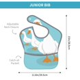 thumbnail image 4 of Zufioo Three White Geese Print Toddler Adjustable Waterproof Bib, 11.6x15 Inch Feeding Bib Suitable for 6-24 Month Babies, 4 of 8