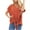 Orange, variant on Honeeladyy Rollbacks Summer Short Sleeve Tops for Women Tie Front Knot Oversized T-Shirt V Neck Loose Fit Casual Shirt with Single Pocket Orange