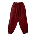thumbnail image 5 of BRELIL Men Plus Size Harem Pants Loose Flowy Boho Lounge Trousers Drawstring Waist Vacation Casual Long Pants Solid Summer Fashion Outfits, Red XL, 5 of 6