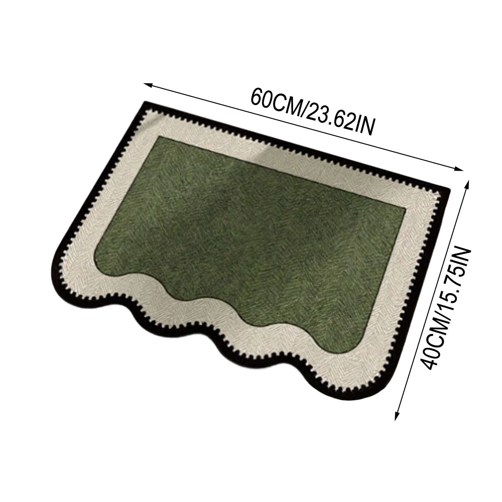 Mid Green Bathroom Rug Non Slip Absorbent Floor Mat, Soft Memory Foam Bath Rug for Kitchen Entryway Bedroom Shower Room Carpet with Quick Dry Surface and Anti Skid Backing