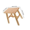 thumbnail image 2 of HAMPPLIES Small Shower Stool Bamboo Display Piece Light Brown For Adults In Kitchen 1Pcs, 2 of 8