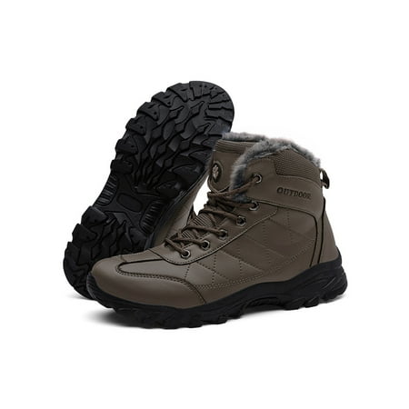 

Zodanni Mens Casual Hiking Boot Work Breathable Round Toe Comfort Lace Up Ankle Booties Brown 8.5