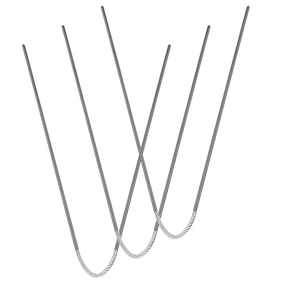 KAKOWELY Ensemble d'Aiguilles à Tricoter Circulaires en Métal Argent pour Projets de Tricotage DIY avec Artisanat Durable 3 Pcs, 4.13"X2.36"X0.12 Pouces