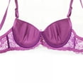 thumbnail image 3 of Women Push Up Bra Demi Cup Padded Underwire Supportive Bras Lace Everyday Comfort, 3 of 5