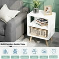 thumbnail image 2 of Night Stand, White Kids Nightstand, Modern End Table with Open Storage, 2-Tier Nursery Bedside Table for Small Space, Living Room, Bedroom, 2 of 7