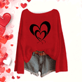 thumbnail image 2 of Amidoa Valentines Women's Sweater Black Plus Size Long Sleeve Knit Sweaters Winter Love Heart Tops Ladies Blouses L, 2 of 6