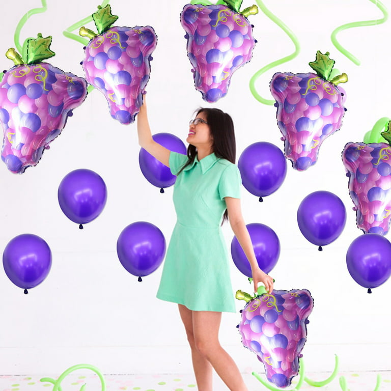 Grape Balloons Set, Fruit Purple Grape Foil Balloons, for Grape Summer  Fruit Baby Shower Party Decorations, Birthday, Weddings, Grape Themed Party 