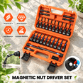Rotating Nut Driver 35-Piece Upgraded Version Cr-v Steel Nut Driver Set with SAE & Metric ...