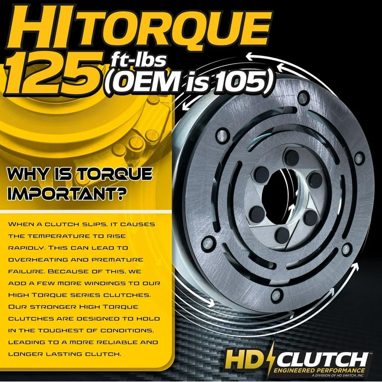 HD Switch HiTorq 125ftlb (OEM is 105) Billet Pulley PTO Clutch